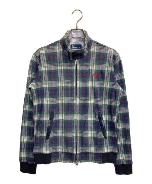 FRED PERRY（フレッドペリー）FRED PERRY (フレッドペリー) ジップシャツジャケット ネイビー×グリーン サイズ:Mの古着・服飾アイテム