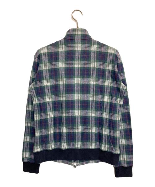 FRED PERRY（フレッドペリー）FRED PERRY (フレッドペリー) ジップシャツジャケット ネイビー×グリーン サイズ:Mの古着・服飾アイテム