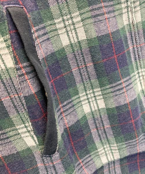 FRED PERRY（フレッドペリー）FRED PERRY (フレッドペリー) ジップシャツジャケット ネイビー×グリーン サイズ:Mの古着・服飾アイテム