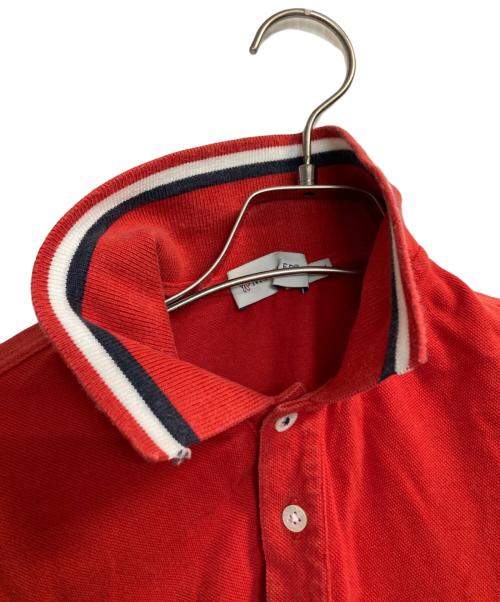 MONCLER（モンクレール）MONCLER (モンクレール) ワンポイントワッペンポロシャツ レッド サイズ:Mの古着・服飾アイテム