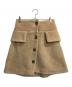 OBLI（オブリ）の古着「ボアミニスカート」｜ベージュ