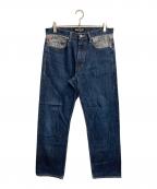 stussyステューシー）の古着「ROUGH and RUGGED WORKGEARデニムパンツ」｜インディゴ