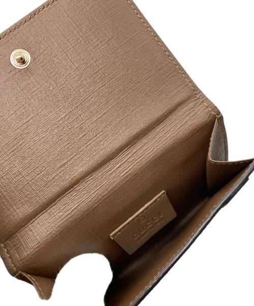 GUCCI（グッチ）GUCCI (グッチ) コンパクトウォレット ベージュ×ブラウンの古着・服飾アイテム