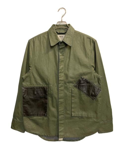 DIESEL（ディーゼル）DIESEL (ディーゼル) D-CORU-SP/コーティングデニムジャケット グリーン サイズ:Sの古着・服飾アイテム