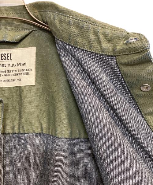 DIESEL（ディーゼル）DIESEL (ディーゼル) D-CORU-SP/コーティングデニムジャケット グリーン サイズ:Sの古着・服飾アイテム