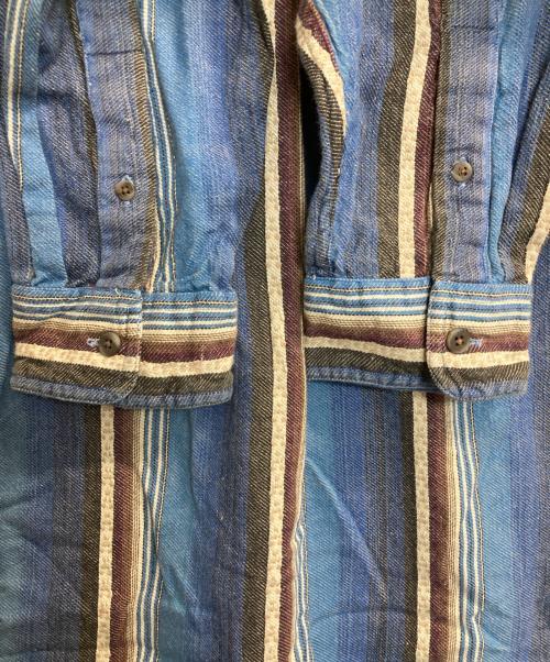 Eddie Bauer（エディーバウアー）Eddie Bauer (エディーバウアー) ストライプシャツ ブルー サイズ:XLの古着・服飾アイテム