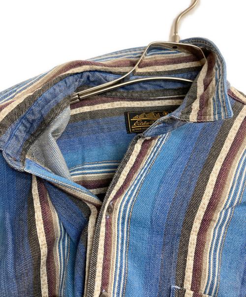 Eddie Bauer（エディーバウアー）Eddie Bauer (エディーバウアー) ストライプシャツ ブルー サイズ:XLの古着・服飾アイテム