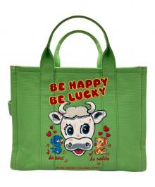 MARC JACOBS×Magda Archer（マークジェイコブズ×マグダ・アーチャー）の古着「THE TOTE BAG2 / WAYキャンバストートバッグ」｜グリーン