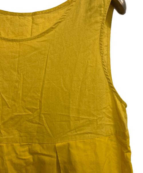 ENFOLD（エンフォルド）ENFOLD (エンフォルド) クラッシック天竺 T SHIRTレイヤードDRESS グレー×イエロー サイズ:36の古着・服飾アイテム