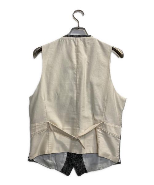 UNIVERSAL LANGUAGE（ユニバーサルランゲージ）UNIVERSAL LANGUAGE (ユニバーサルランゲージ) Harris Tweed (ハリスツイード) ヘリンボーンジレセットテーラードジャケット グレー×ブラック サイズ:44-6Ｄの古着・服飾アイテム