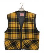scabettiスキャベッティ）の古着「Wool Check Vest」｜イエロー