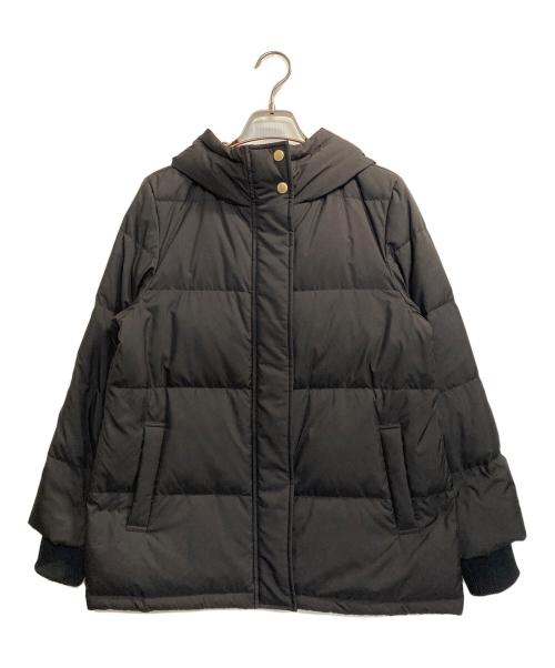 BLUE LABEL CRESTBRIDGE（ブルーレーベルクレストブリッジ）BLUE LABEL CRESTBRIDGE (ブルーレーベルクレストブリッジ) ハイマルチピーチタフタミドルダウンコート ブラック サイズ:38の古着・服飾アイテム