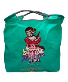 BALL & CHAIN（ボールアンドチェーン）の古着「コラボトートバッグ」｜ミントグリーン