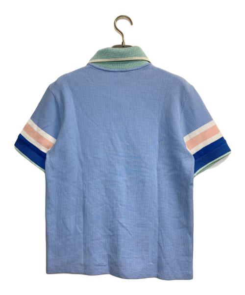 LACOSTE（ラコステ）LACOSTE (ラコステ) サーマルポロシャツ ブルー サイズ:36の古着・服飾アイテム