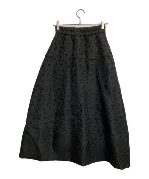 HYEON（ヘヨン）hyeon (ヘヨン) 小花柄ジャガードスカート ブラック サイズ:Fの古着・服飾アイテム