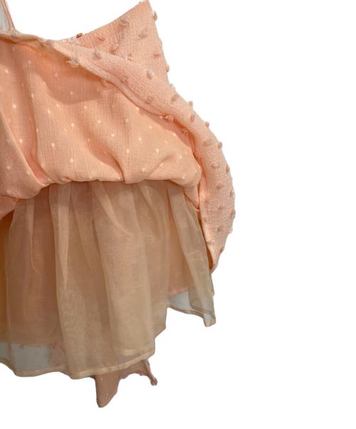 OBLI（オブリ）OBLI (オブリ) PONPONリボンキャミトップス ピンク サイズ:Fの古着・服飾アイテム