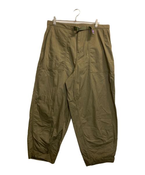 THE NORTHFACE PURPLELABEL（ザ・ノースフェイス パープルレーベル）THE NORTHFACE PURPLELABEL (ザ・ノースフェイス パープルレーベル) Ripstop Wide Cropped Pants カーキ サイズ:36の古着・服飾アイテム
