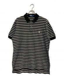 POLO RALPH LAUREN（ポロ・ラルフローレン）の古着「ボーダーポロシャツ」｜ブラック×ホワイト