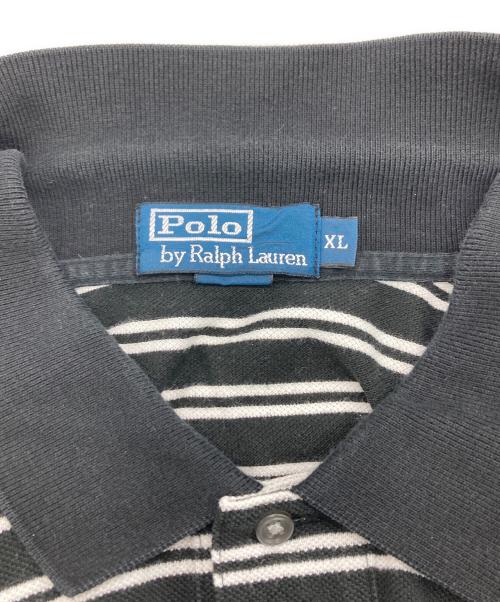 POLO RALPH LAUREN（ポロ・ラルフローレン）POLO RALPH LAUREN (ポロ・ラルフローレン) ボーダーポロシャツ ブラック×ホワイト サイズ:XLの古着・服飾アイテム