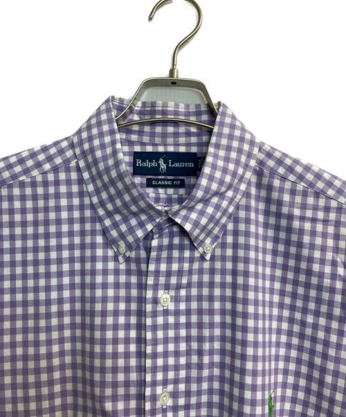 POLO RALPH LAUREN（ポロ・ラルフローレン）POLO RALPH LAUREN (ポロ・ラルフローレン) Classical fit シャツ パープル×ホワイト サイズ:XLの古着・服飾アイテム