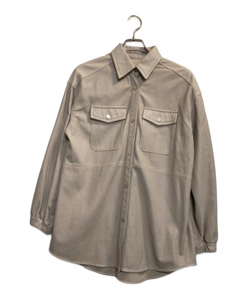 GRACE CLASS（グレースクラス）GRACE CLASS (グレースクラス) パンチングレザーシャツ ベージュ サイズ:36の古着・服飾アイテム