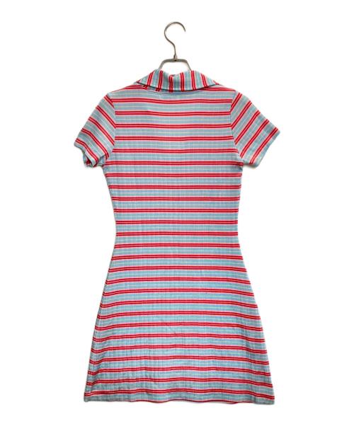 Hysteric Glamour（ヒステリックグラマー）Hysteric Glamour (ヒステリックグラマー) ヒスベアボーダースキッパーワンピース ブルー サイズ:FREEの古着・服飾アイテム