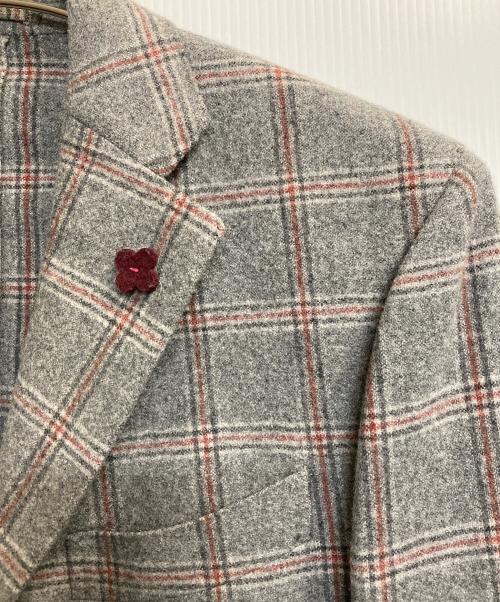 LARDINI（ラルディーニ）LARDINI (ラルディーニ) チェックウールジャケット グレー サイズ:48の古着・服飾アイテム