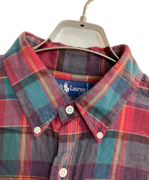 POLO RALPH LAUREN（ポロ・ラルフローレン）POLO RALPH LAUREN (ポロ・ラルフローレン) シャツ レッド×グリーン サイズ:XLの古着・服飾アイテム