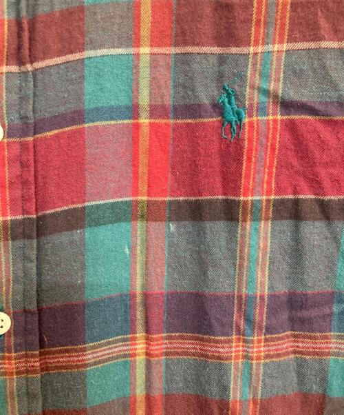 POLO RALPH LAUREN（ポロ・ラルフローレン）POLO RALPH LAUREN (ポロ・ラルフローレン) シャツ レッド×グリーン サイズ:XLの古着・服飾アイテム