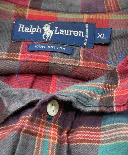 POLO RALPH LAUREN（ポロ・ラルフローレン）POLO RALPH LAUREN (ポロ・ラルフローレン) シャツ レッド×グリーン サイズ:XLの古着・服飾アイテム
