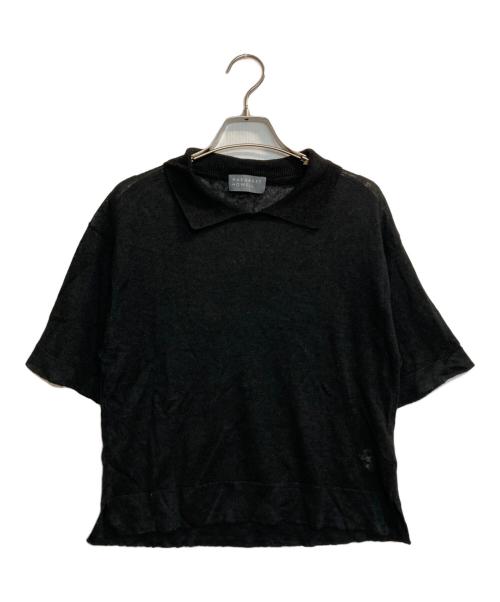 MARGARET HOWELL（マーガレットハウエル）MARGARET HOWELL (マーガレットハウエル) リネンプルオーバーカットソー ブラック サイズ:2の古着・服飾アイテム