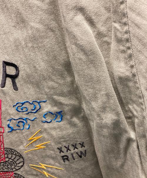 ROTAR（ローター）ROTAR (ローター) コブラツイスト刺繍ワークシャツ グリーン サイズ:Ⅼの古着・服飾アイテム