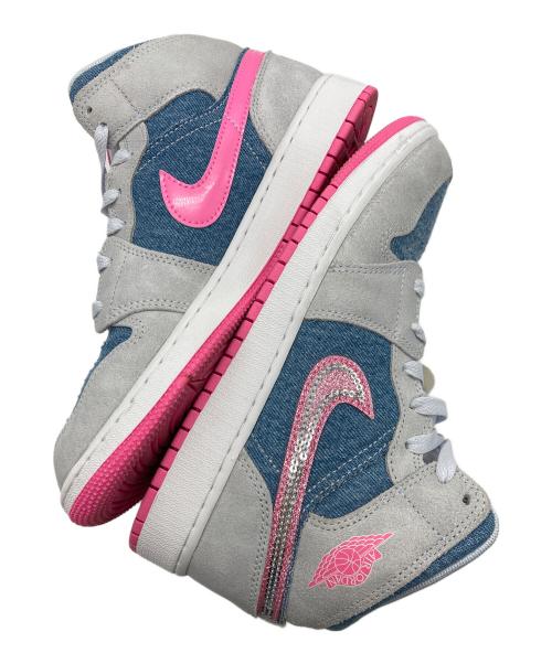NIKE（ナイキ）NIKE (ナイキ) エア ジョーダン 1 MID SE インディゴ サイズ:24cmの古着・服飾アイテム