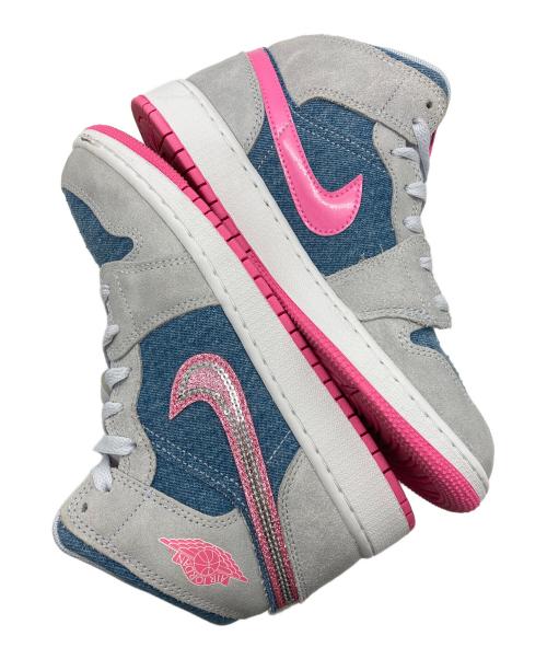 NIKE（ナイキ）NIKE (ナイキ) エア ジョーダン 1 MID SE インディゴ サイズ:24cmの古着・服飾アイテム
