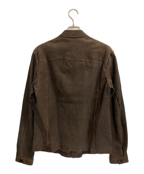 REPLAY（リプレイ）REPLAY (リプレイ) シープレザーシャツジャケット ブラウン サイズ:Mの古着・服飾アイテム