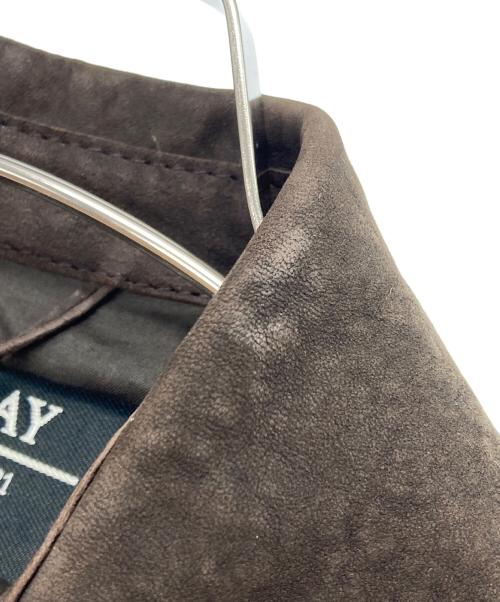 REPLAY（リプレイ）REPLAY (リプレイ) シープレザーシャツジャケット ブラウン サイズ:Mの古着・服飾アイテム