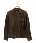 REPLAY（リプレイ）の古着「シープレザーシャツジャケット」｜ブラウン