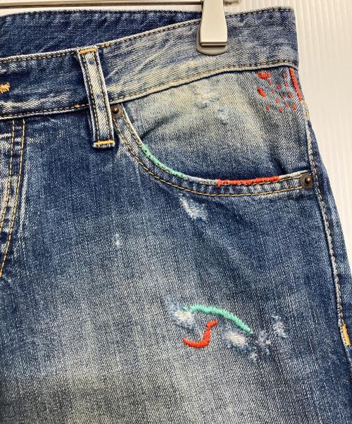 DSQUARED2（ディースクエアード）DSQUARED2 (ディースクエアード) ダメージデニムパンツ インディゴ サイズ:46の古着・服飾アイテム