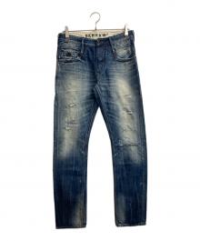 Denham（デンハム）の古着「JAPANESE TEXTILES ダメージデニムパンツ」｜インディゴ