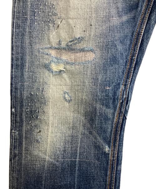 Denham（デンハム）Denham (デンハム) JAPANESE TEXTILES ダメージデニムパンツ インディゴ サイズ:Ｗ30×Ｌ32の古着・服飾アイテム