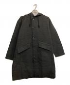 nanamicaナナミカ）の古着「majotae ツイード調ダブルクロスドックコート」｜ブラック