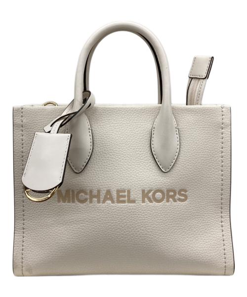 MICHAEL KORS（マイケル・コース）MICHAEL KORS (マイケル・コース) Mirella Small Pebbled Leather Crossbody Bag ホワイトの古着・服飾アイテム
