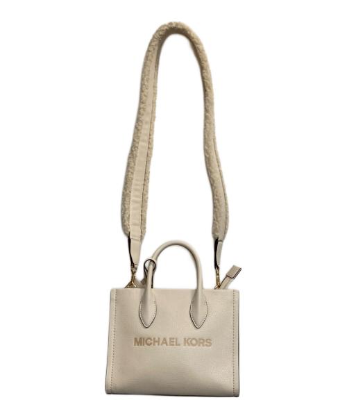 MICHAEL KORS（マイケル・コース）MICHAEL KORS (マイケル・コース) Mirella Small Pebbled Leather Crossbody Bag ホワイトの古着・服飾アイテム