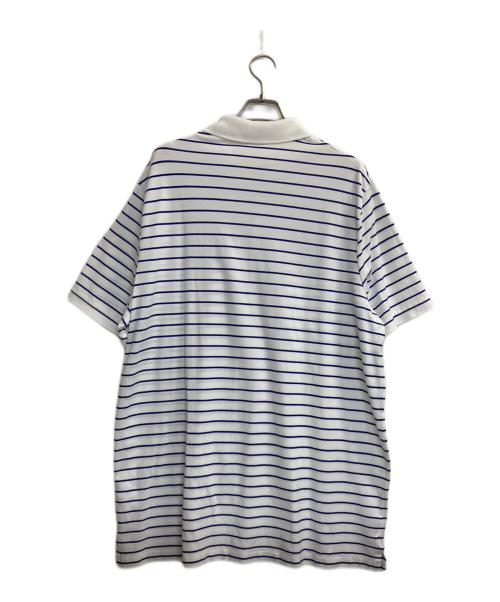 POLO RALPH LAUREN（ポロ・ラルフローレン）POLO RALPH LAUREN (ポロ・ラルフローレン) ボーダーポロシャツ ホワイト×ブルー サイズ:LLの古着・服飾アイテム
