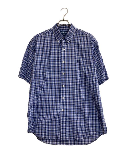 RALPH LAUREN（ラルフローレン）RALPH LAUREN (ラルフローレン) チェックシャツ ネイビー×ホワイト サイズ:Ｌの古着・服飾アイテム