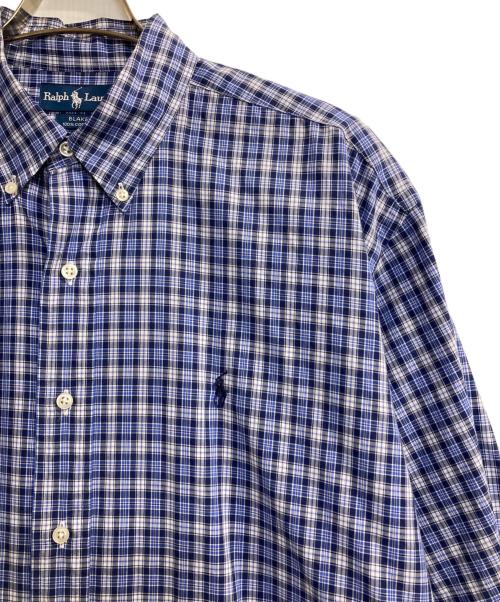RALPH LAUREN（ラルフローレン）RALPH LAUREN (ラルフローレン) チェックシャツ ネイビー×ホワイト サイズ:Ｌの古着・服飾アイテム