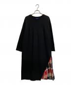 BURBERRY BLUE LABELバーバリーロンドンブルーレーベル）の古着「プリーツ切替ワンピース」｜ブラック