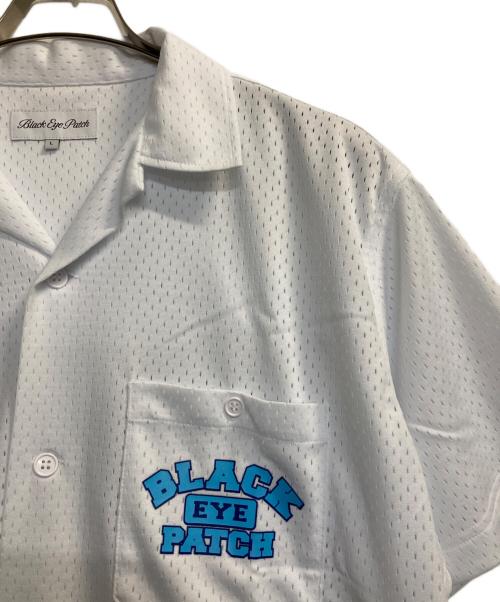 BlackEyePatch（ブラックアイパッチ）BlackEyePatch (ブラックアイパッチ) AREA CODE S/S Mesh SHIRT ホワイト サイズ:Ｌの古着・服飾アイテム