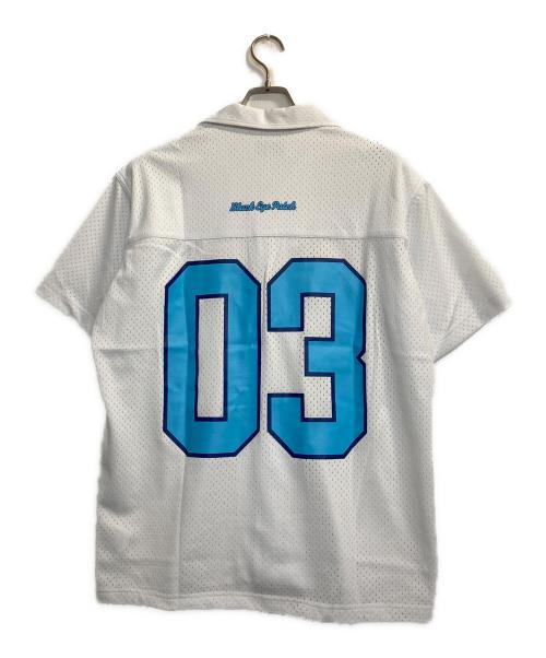 BlackEyePatch（ブラックアイパッチ）BlackEyePatch (ブラックアイパッチ) AREA CODE S/S Mesh SHIRT ホワイト サイズ:Ｌの古着・服飾アイテム