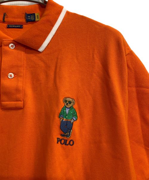 POLO RALPH LAUREN（ポロ・ラルフローレン）POLO RALPH LAUREN (ポロ・ラルフローレン) ポロベア刺繍ポロシャツ オレンジ サイズ:ＸＸＬの古着・服飾アイテム